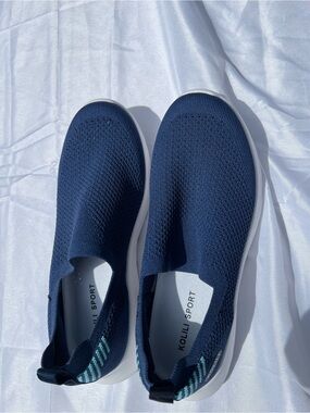 Kolili Sport Navy Slip-On Knit Sneakers NWOT